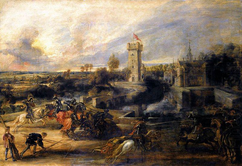 Tournament in front of Castle Steen, Peter Paul Rubens
